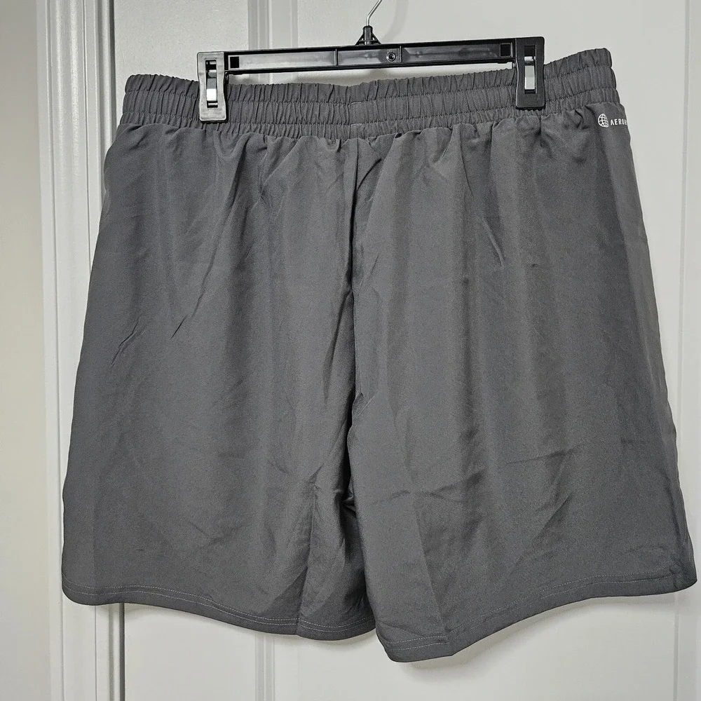 Adidas Shorts Mens 2XLT Grey D4M‎ Training Aeroready IC7278 Zipper Pockets NWT